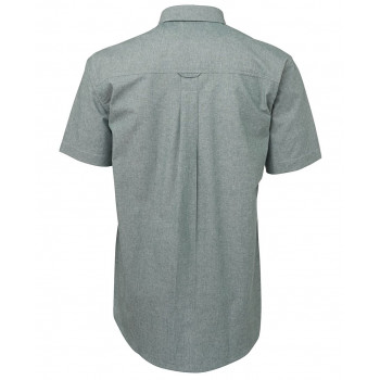 Green Stitch Short Sleeve Button Shirt