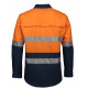 HI VIS Close Front Long Sleeve Work Shirt With Reflective Tape