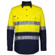 HI VIS Long Sleeve Day & Night 190G CLOSE FRONT SHIRT