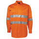 HI VIS Dark Navy Long Sleeve Shirt With Reflective Tape