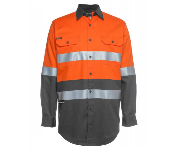 HI VIS Long Sleeve Shirt With Reflective Tape