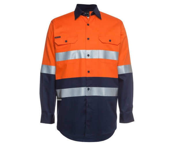 HI VIS Long Sleeve Shirt With Reflective Tape