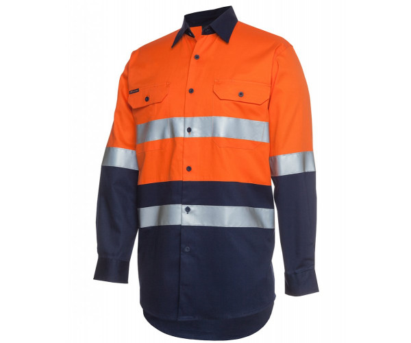 HI VIS Long Sleeve Shirt With Reflective Tape