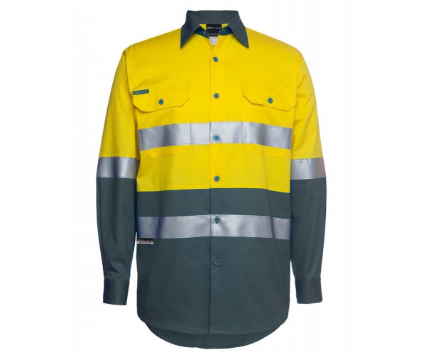 HI VIS Long Sleeve Shirt With Reflective Tape