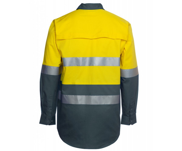 HI VIS Long Sleeve Shirt With Reflective Tape