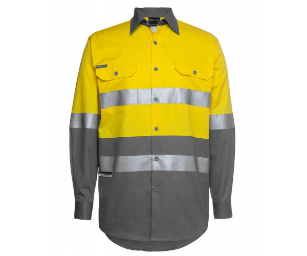 HI VIS Long Sleeve Shirt With Reflective Tape