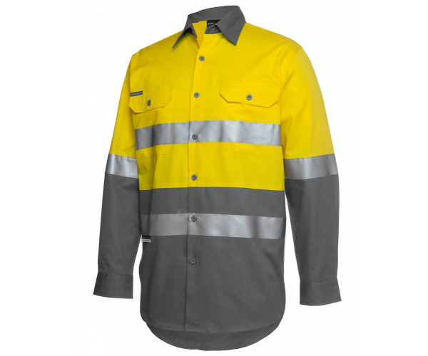 HI VIS Long Sleeve Shirt With Reflective Tape