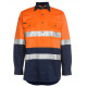 HI VIS Long Sleeve Day & Night 190G CLOSE FRONT SHIRT