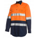 HI VIS Long Sleeve Day & Night 190G CLOSE FRONT SHIRT