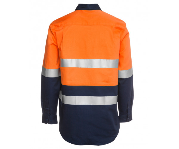 HI VIS Long Sleeve Day & Night 190G CLOSE FRONT SHIRT