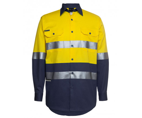HI VIS Long Sleeve Shirt With Reflective Tape