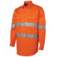 HI VIS Long Sleeve Day & Night 190G CLOSE FRONT SHIRT