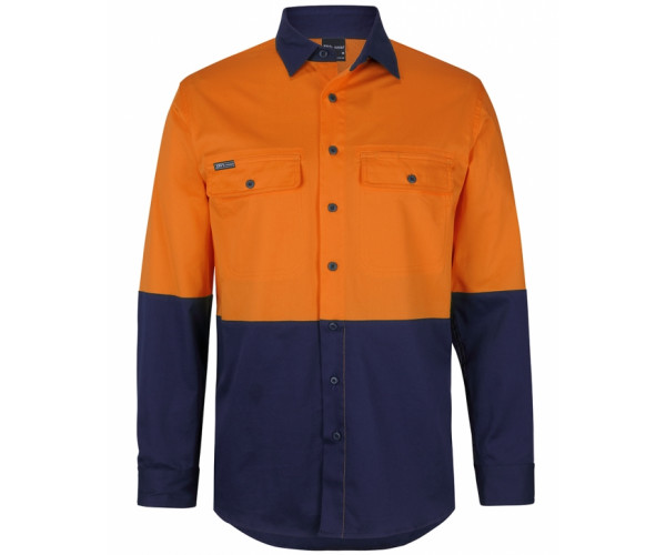 HI VIS LONG SLEEVES STRETCH WORK SHIRT