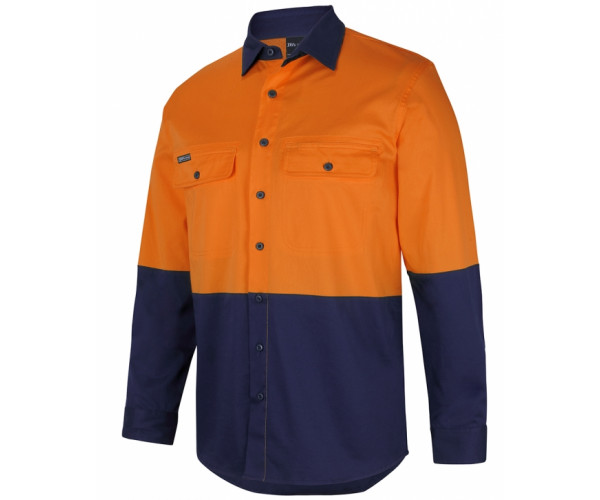 HI VIS LONG SLEEVES STRETCH WORK SHIRT