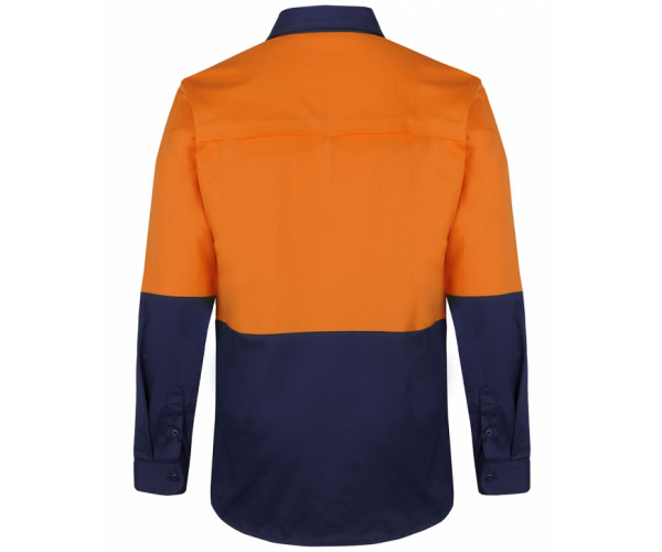 HI VIS LONG SLEEVES STRETCH WORK SHIRT