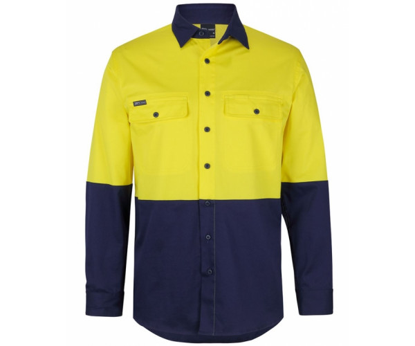 HI VIS LONG SLEEVES STRETCH WORK SHIRT
