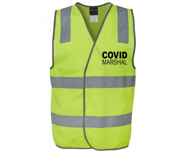 Covid Marshal Velcro HI VIS SAFETY VEST