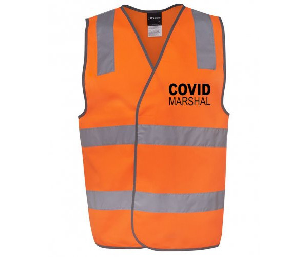 Covid Marshal Velcro HI VIS SAFETY VEST