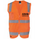 Covid Marshal HI VIS Zipper Vest Crowd Safety