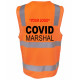 Covid Marshal HI VIS Zipper Vest Crowd Safety