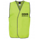 Covid Marshal Velcro HI VIS SAFETY VEST Covid Marshal Velcro HI VIS SAFETY VEST