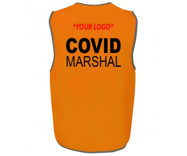 Covid Marshal Velcro HI VIS SAFETY VEST Covid Marshal Velcro HI VIS SAFETY VEST