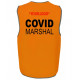Covid Marshal Velcro HI VIS SAFETY VEST Covid Marshal Velcro HI VIS SAFETY VEST