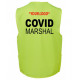 Covid Marshal HI VIS Zipper Vest Crowd Safety Covid Marshal HI VIS Zipper Vest Crowd Safety