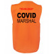 Covid Marshal HI VIS Zipper Vest Crowd Safety Covid Marshal HI VIS Zipper Vest Crowd Safety