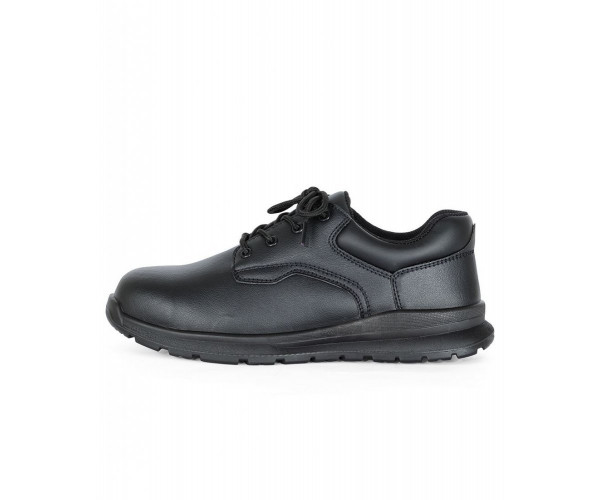 MICROFIBRE LACE UP STEEL TOE SHOE BLACK MICROFIBRE LACE UP STEEL TOE SHOE BLACK