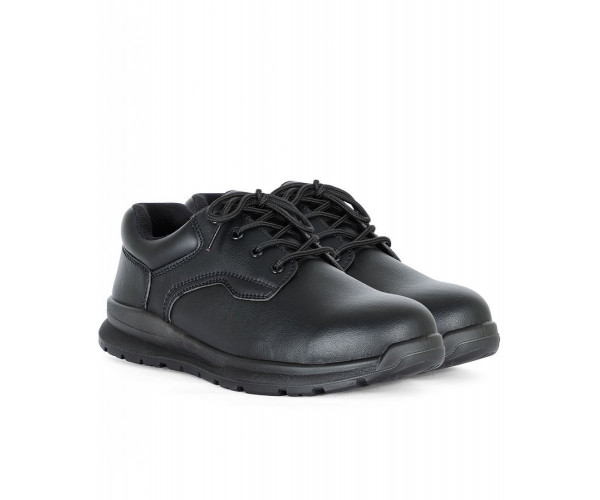 MICROFIBRE LACE UP STEEL TOE SHOE BLACK MICROFIBRE LACE UP STEEL TOE SHOE BLACK