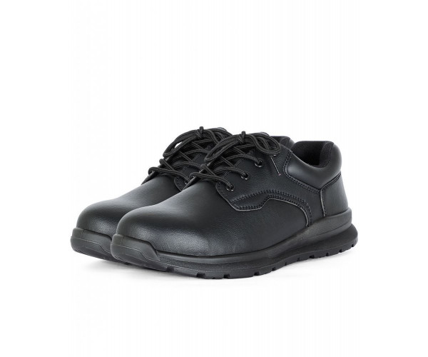 MICROFIBRE LACE UP STEEL TOE SHOE BLACK MICROFIBRE LACE UP STEEL TOE SHOE BLACK