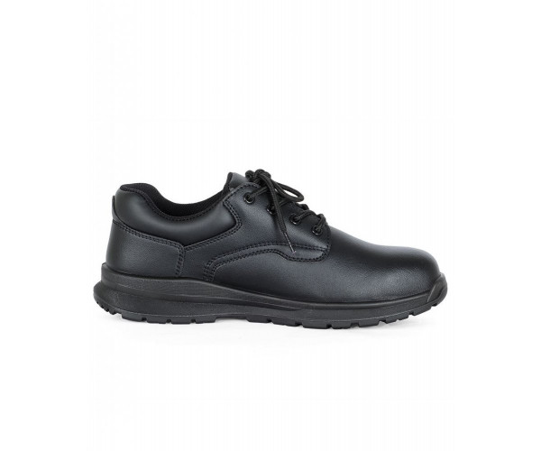 MICROFIBRE LACE UP STEEL TOE SHOE BLACK MICROFIBRE LACE UP STEEL TOE SHOE BLACK