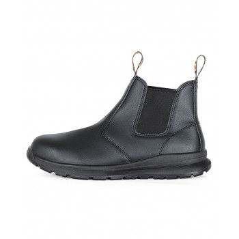 Microfiber Safety Elastic Sided Black Boot 