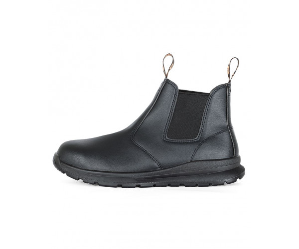 MICROFIBER SAFETY ELASTIC SIDED BLACK BOOT MICROFIBER SAFETY ELASTIC SIDED BLACK BOOT