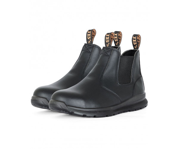 MICROFIBER SAFETY ELASTIC SIDED BLACK BOOT MICROFIBER SAFETY ELASTIC SIDED BLACK BOOT