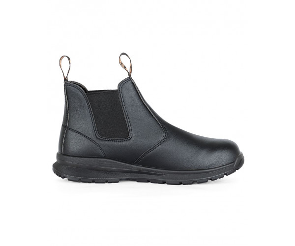 MICROFIBER SAFETY ELASTIC SIDED BLACK BOOT MICROFIBER SAFETY ELASTIC SIDED BLACK BOOT