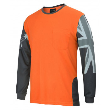 Hi Vis Southern Cross Long Sleeve Polo 