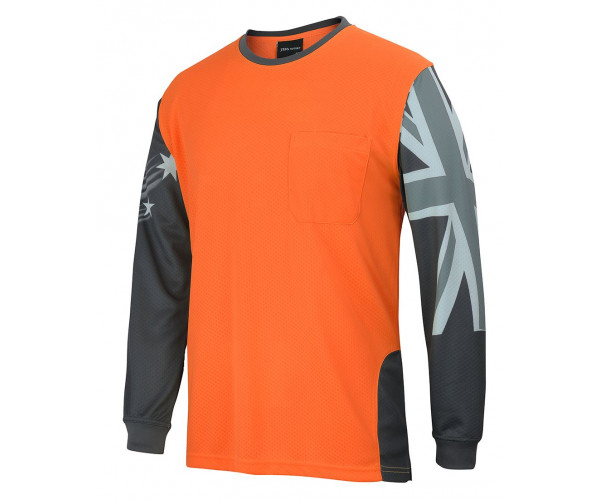 HI VIS Southern Cross Long Sleeve Polo