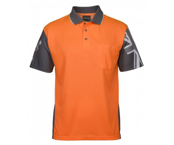 HI VIS Southern Cross Short Sleeve Polo