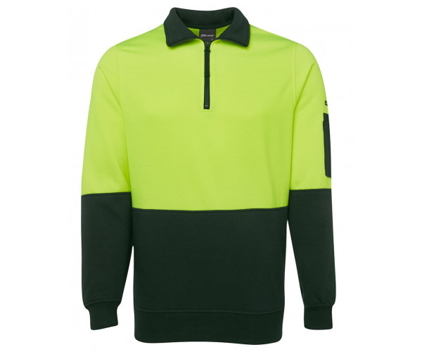 JBs HI VIS Fleecy Sweat with Half Zip JBs HI VIS Fleecy Sweat with Half Zip