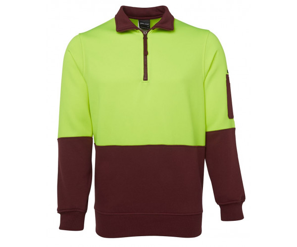 JBs HI VIS Fleecy Sweat with Half Zip JBs HI VIS Fleecy Sweat with Half Zip