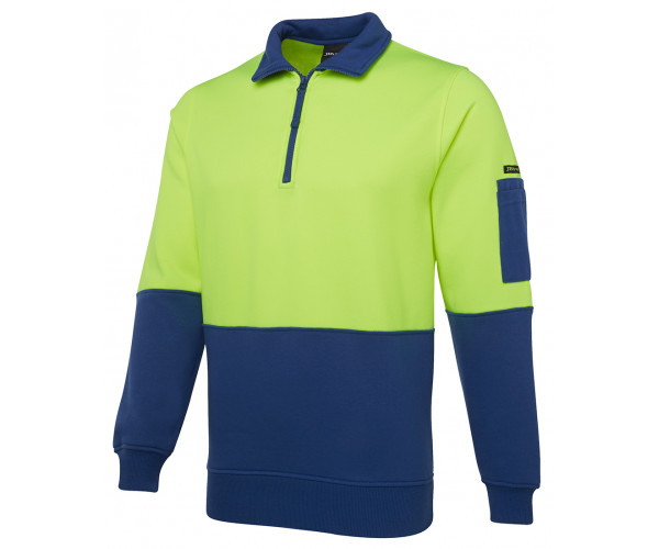 JBs HI VIS Fleecy Sweat with Half Zip JBs HI VIS Fleecy Sweat with Half Zip