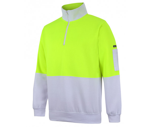 JBs HI VIS Fleecy Sweat with Half Zip JBs HI VIS Fleecy Sweat with Half Zip
