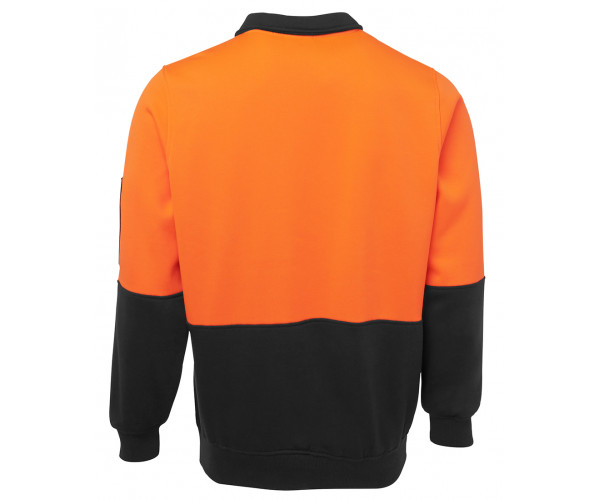 JBs HI VIS Fleecy Sweat with Half Zip JBs HI VIS Fleecy Sweat with Half Zip