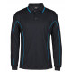 Long Sleeve Polo Shirt With Piping Long Sleeve Polo Shirt With Piping