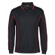 Long Sleeve Polo Shirt With Piping Long Sleeve Polo Shirt With Piping