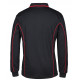 Long Sleeve Polo Shirt With Piping Long Sleeve Polo Shirt With Piping