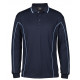 Long Sleeve Polo Shirt With Piping Long Sleeve Polo Shirt With Piping