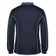 Long Sleeve Polo Shirt With Piping Long Sleeve Polo Shirt With Piping